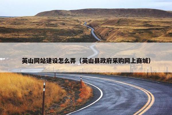 英山网站建设怎么弄（英山县政府采购网上商城）