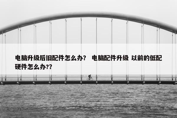 电脑升级后旧配件怎么办？ 电脑配件升级 以前的低配硬件怎么办?？