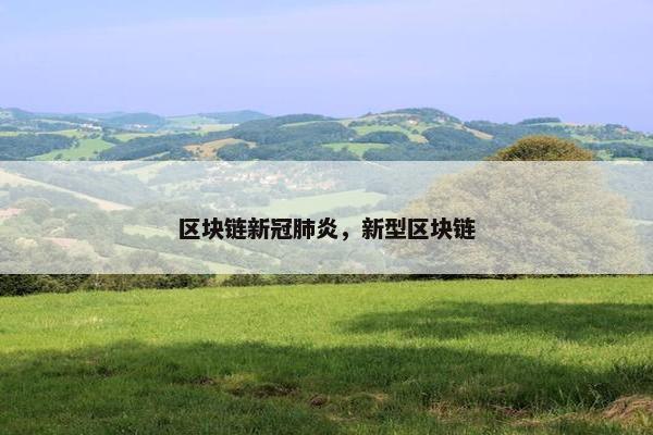 区块链新冠肺炎，新型区块链