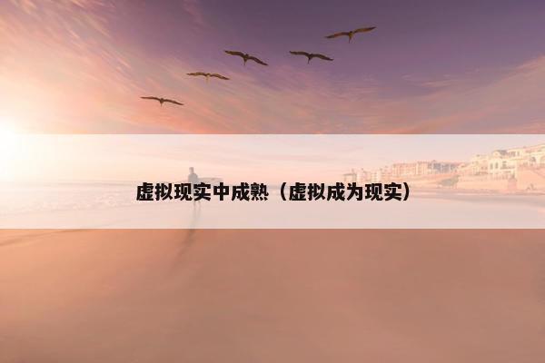 虚拟现实中成熟（虚拟成为现实）