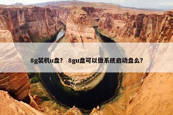 8g装机u盘？ 8gu盘可以做系统启动盘么？