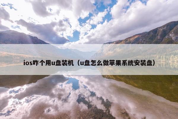 ios咋个用u盘装机（u盘怎么做苹果系统安装盘）