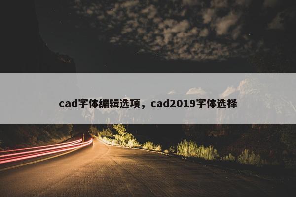 cad字体编辑选项，cad2019字体选择