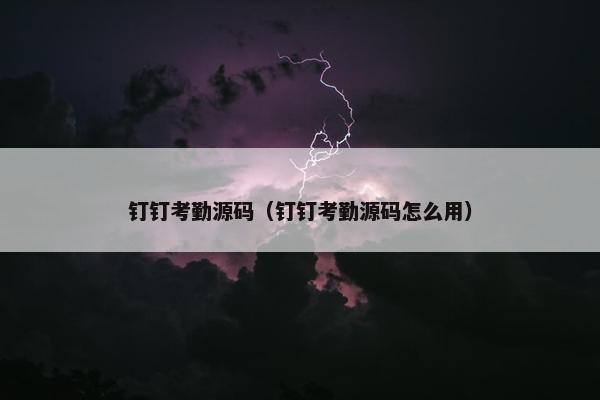 钉钉考勤源码（钉钉考勤源码怎么用）