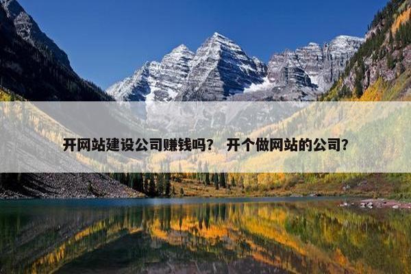 开网站建设公司赚钱吗？ 开个做网站的公司？