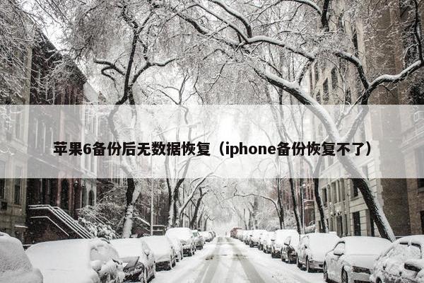 苹果6备份后无数据恢复（iphone备份恢复不了）