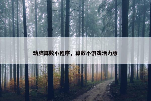 动脑算数小程序，算数小游戏活力版