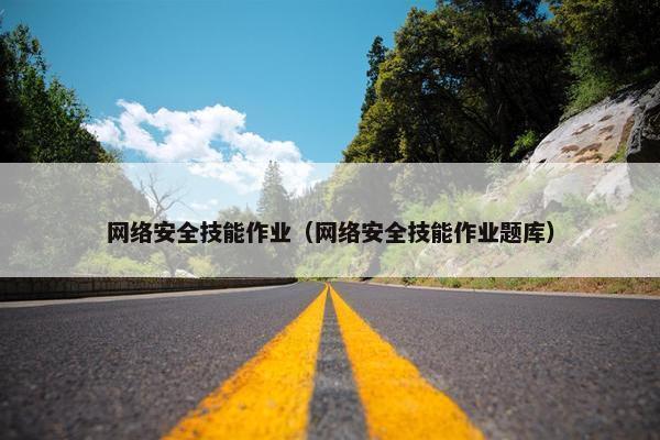 网络安全技能作业（网络安全技能作业题库）