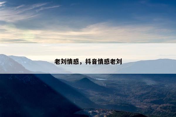 老刘情感，抖音情感老刘