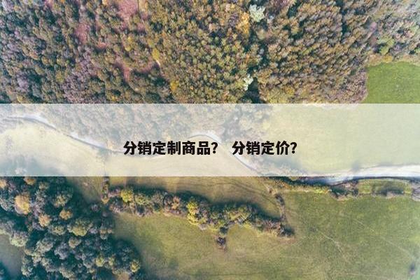 分销定制商品？ 分销定价？