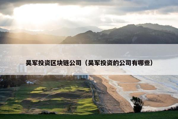 吴军投资区块链公司（吴军投资的公司有哪些）