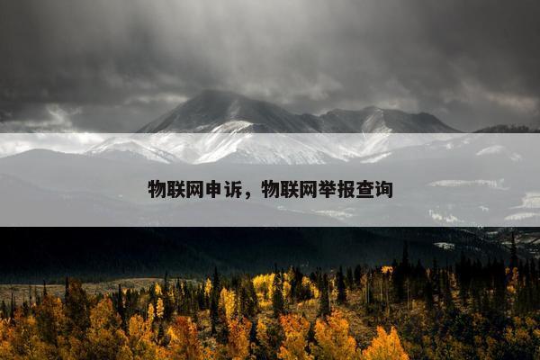 物联网申诉，物联网举报查询