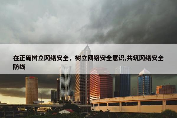 在正确树立网络安全，树立网络安全意识,共筑网络安全防线