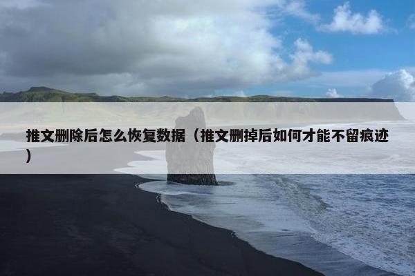 推文删除后怎么恢复数据（推文删掉后如何才能不留痕迹）