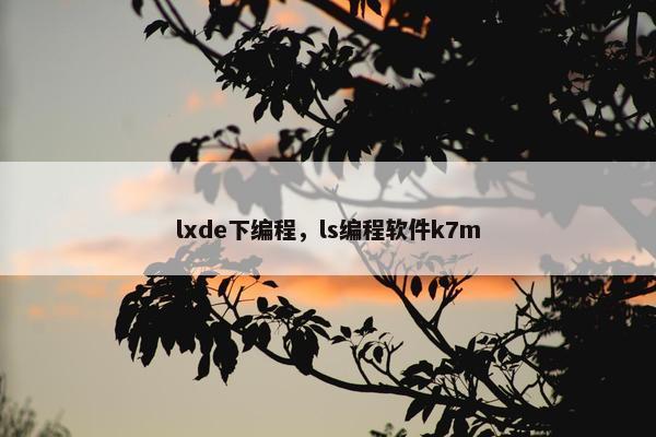 lxde下编程，ls编程软件k7m