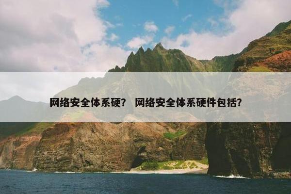 网络安全体系硬？ 网络安全体系硬件包括？