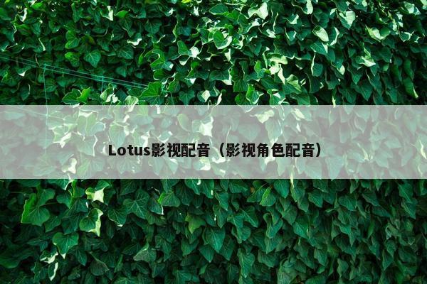 Lotus影视配音（影视角色配音）
