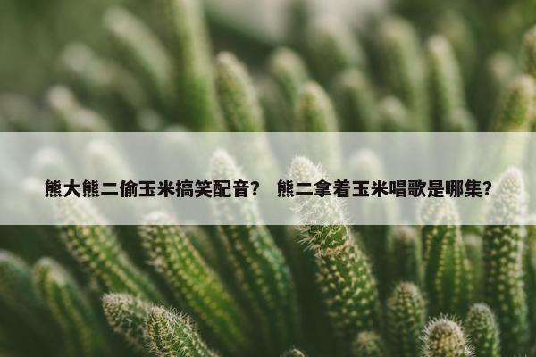 熊大熊二偷玉米搞笑配音？ 熊二拿着玉米唱歌是哪集？