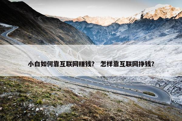 小白如何靠互联网赚钱？ 怎样靠互联网挣钱？