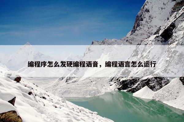 编程序怎么发硬编程语音，编程语言怎么运行