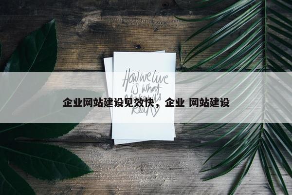 企业网站建设见效快，企业 网站建设