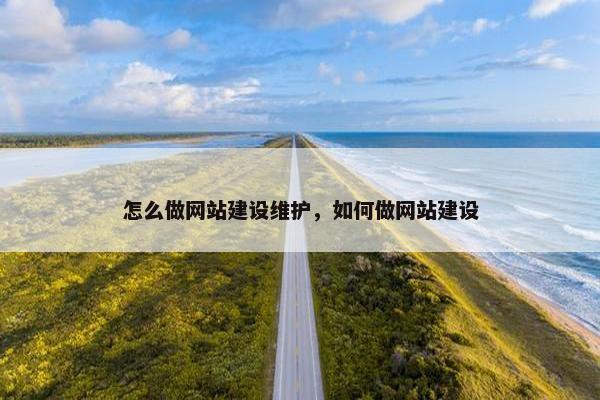 怎么做网站建设维护，如何做网站建设
