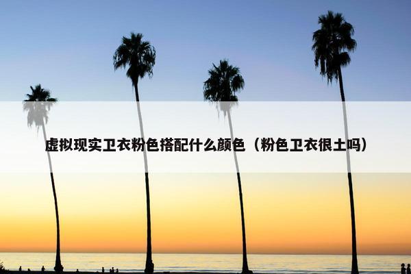 虚拟现实卫衣粉色搭配什么颜色（粉色卫衣很土吗）