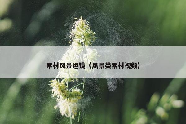 素材风景运镜（风景类素材视频）