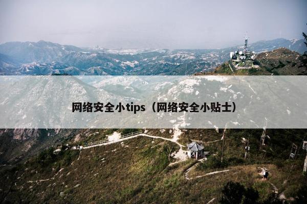 网络安全小tips（网络安全小贴士）