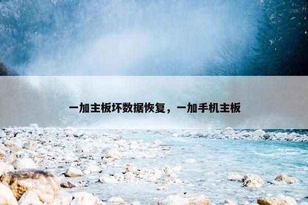 一加主板坏数据恢复，一加手机主板