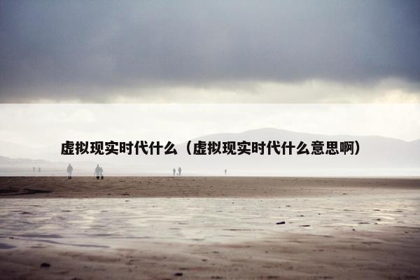 虚拟现实时代什么（虚拟现实时代什么意思啊）