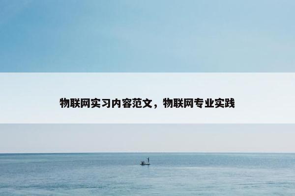 物联网实习内容范文，物联网专业实践