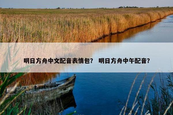 明日方舟中文配音表情包？ 明日方舟中午配音？