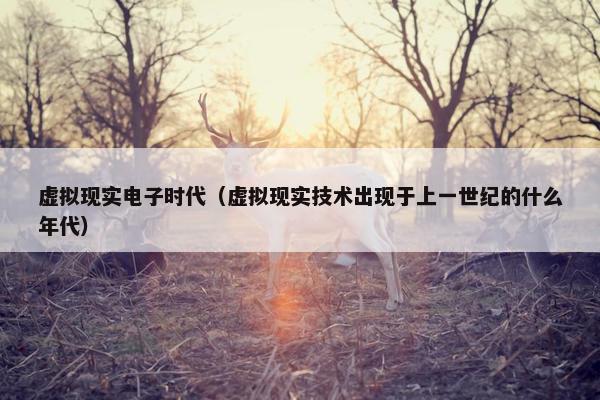 虚拟现实电子时代（虚拟现实技术出现于上一世纪的什么年代）