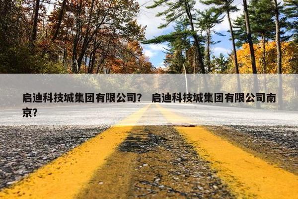 启迪科技城集团有限公司？ 启迪科技城集团有限公司南京？