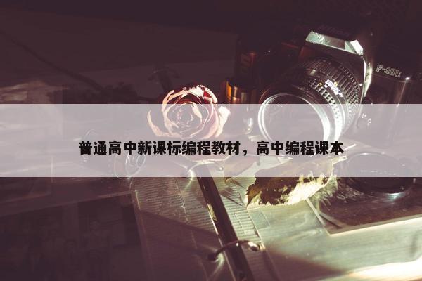 普通高中新课标编程教材，高中编程课本