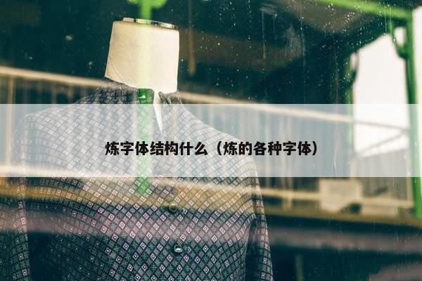 炼字体结构什么（炼的各种字体）