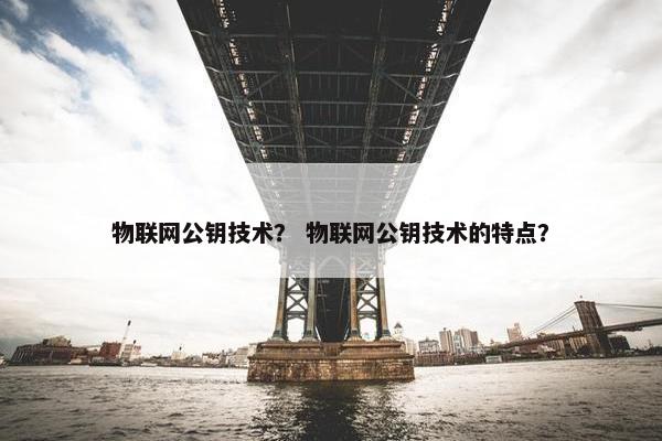 物联网公钥技术？ 物联网公钥技术的特点？
