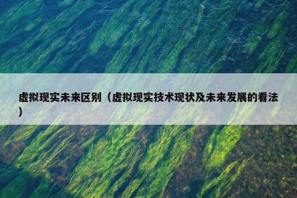 虚拟现实未来区别（虚拟现实技术现状及未来发展的看法）