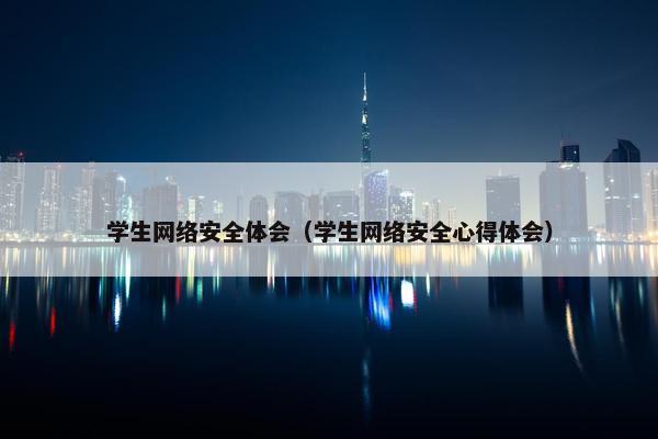 学生网络安全体会（学生网络安全心得体会）