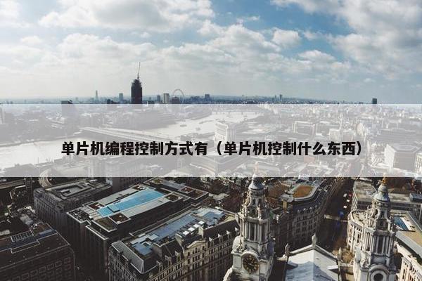 单片机编程控制方式有（单片机控制什么东西）