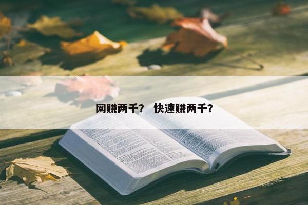网赚两千？ 快速赚两千？