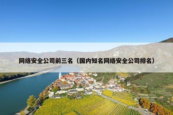 网络安全公司前三名（国内知名网络安全公司排名）