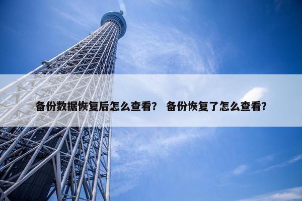 备份数据恢复后怎么查看？ 备份恢复了怎么查看？