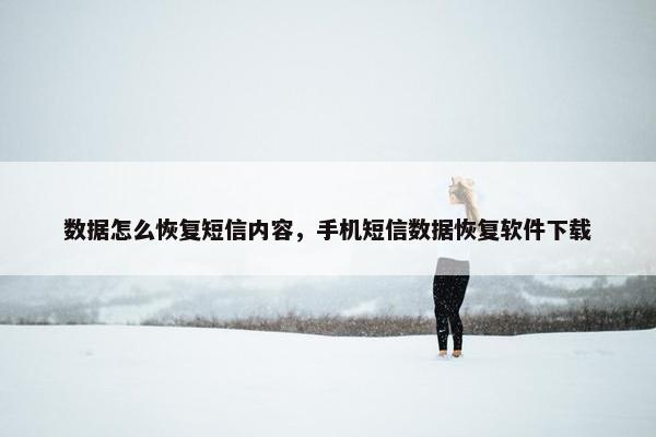数据怎么恢复短信内容，手机短信数据恢复软件下载