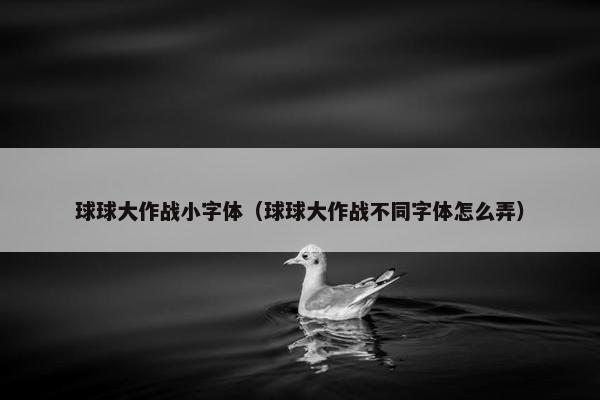 球球大作战小字体（球球大作战不同字体怎么弄）