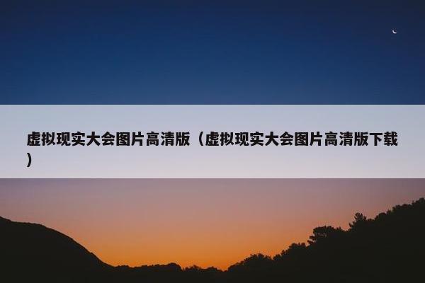 虚拟现实大会图片高清版（虚拟现实大会图片高清版下载）