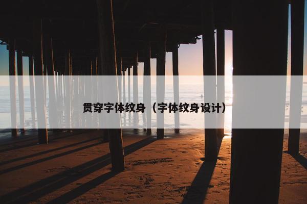 贯穿字体纹身（字体纹身设计）