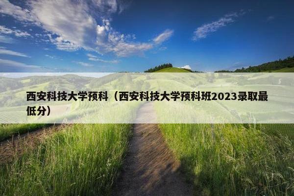 西安科技大学预科（西安科技大学预科班2023录取最低分）