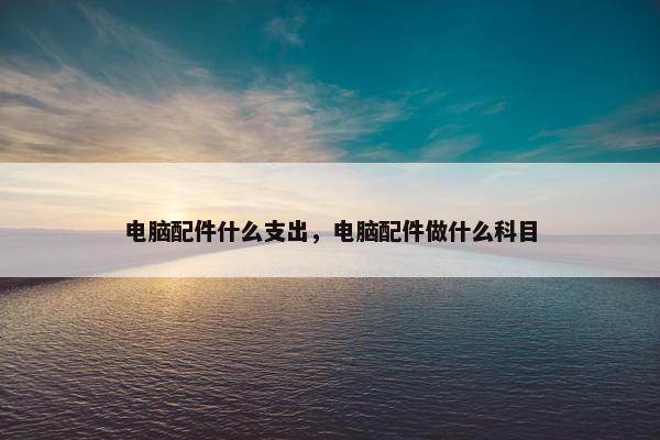 电脑配件什么支出，电脑配件做什么科目